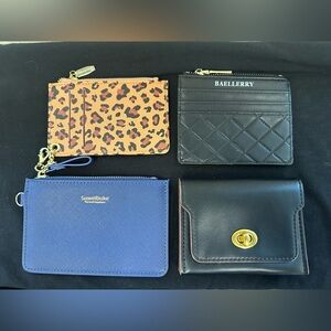 Set of Card Cases Leopard, Blue, Black, Print